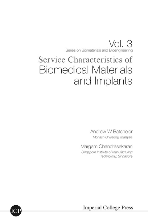 Cover image for book SERVICE CHARACTERISTICS OF BIOMED...(V3)