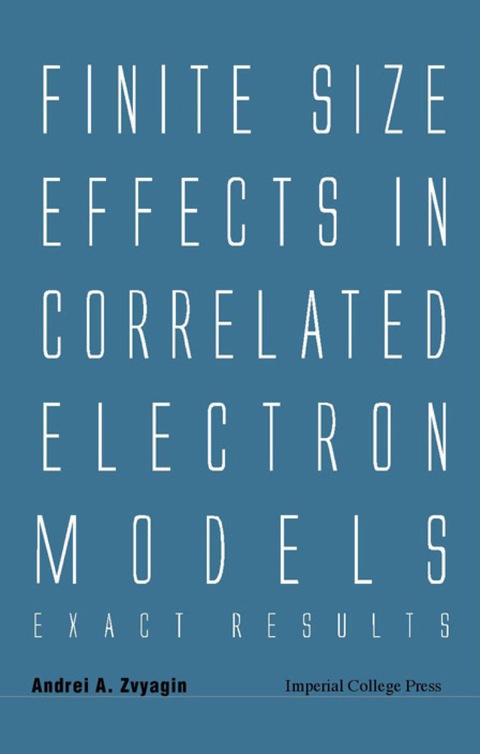 Cover image for book FINITE SIZE EFFECTS IN CORRELATED ELEC..