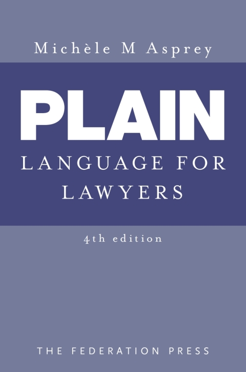 Cover image for book Plain Language For Lawyers