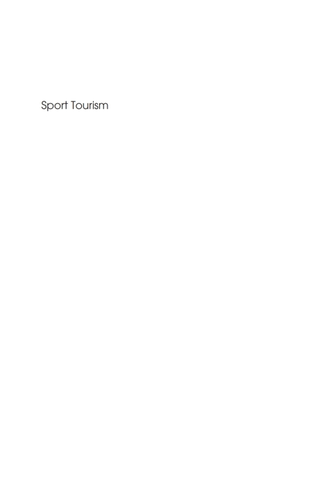 Cover image for book Sport Tourism