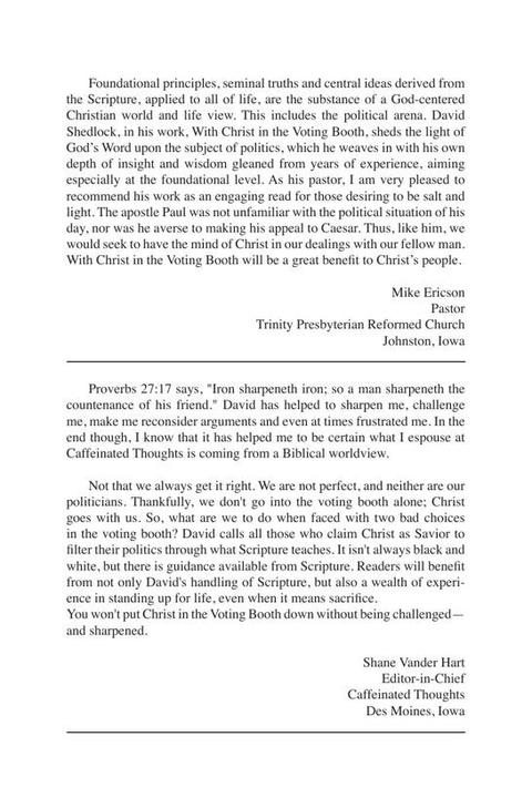 Cover image for book With Christ In the Voting Booth