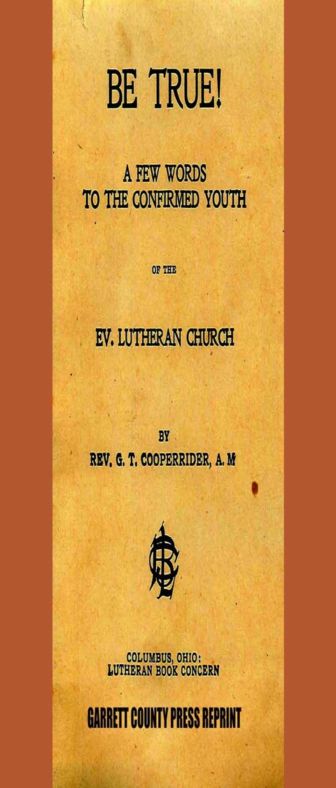 Cover image for book Be True!