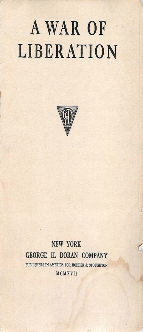 Cover image for book A War of Liberation