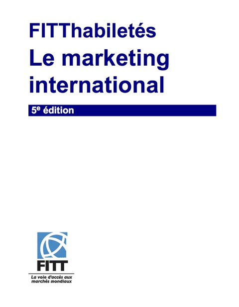 Cover image for book FITThabiletes:  Marketing international