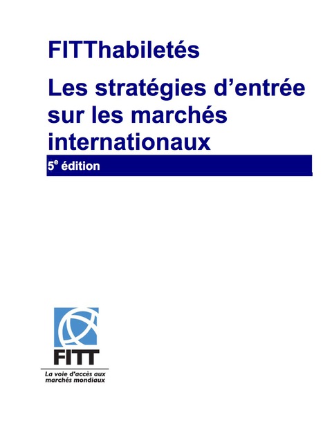 Cover image for book FITThabiletes:  Les strategies d'entrée sur le marche international