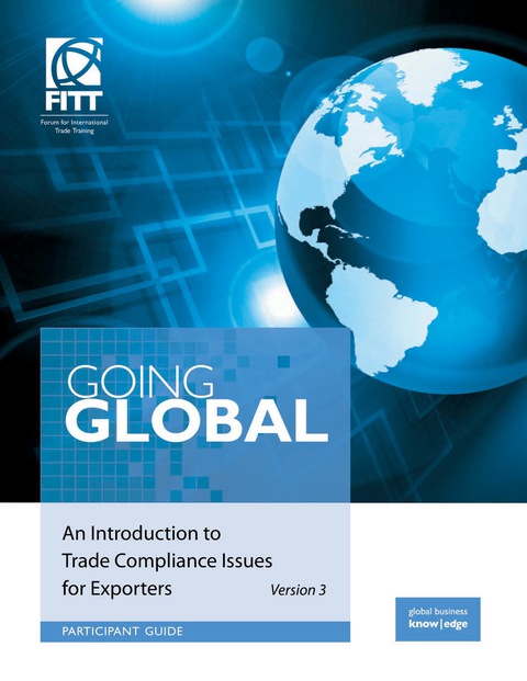 Cover image for book Going Global: An Introduction to Trade Compliance Issues for Exporters
