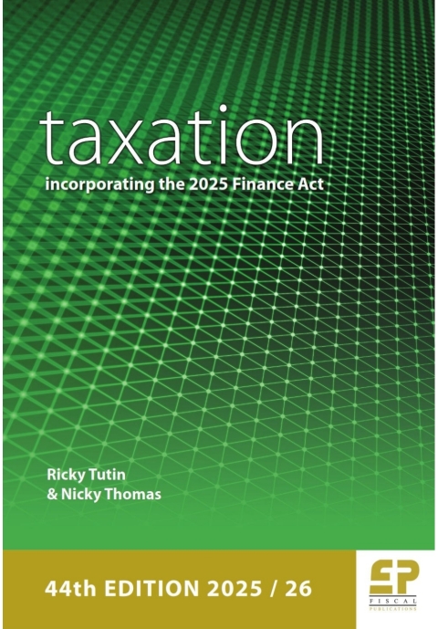 Cover image for book Taxation: incorporating the 2025 Finance Act (2025/26)