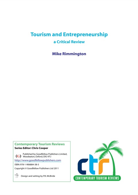 Cover image for book Tourism and Entrepreneurship