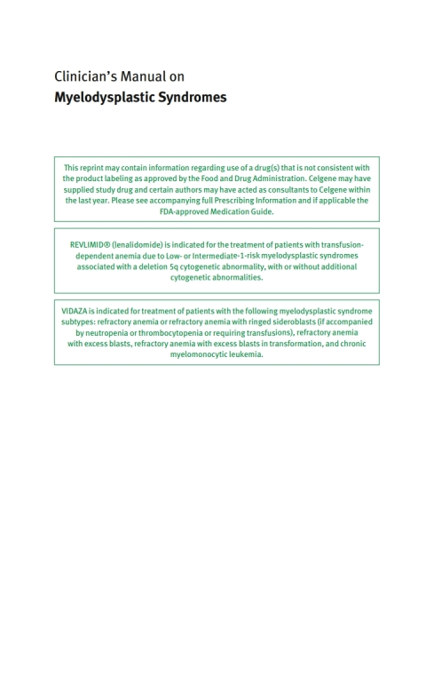 Cover image for book Clinician’s Manual on Myelodysplastic Syndromes