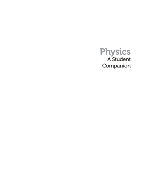 Physics: A Student Companion 