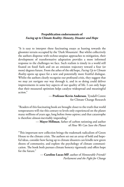 Cover image for book Facing Up to Climate Reality: Honesty, Disaster and Hope