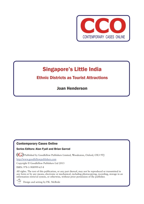 Singaporeâs Little India: Ethnic Districts as Tourist Attractions 