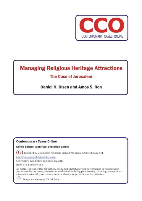 Managing Religious Heritage Attractions: The Case of Jerusalem 