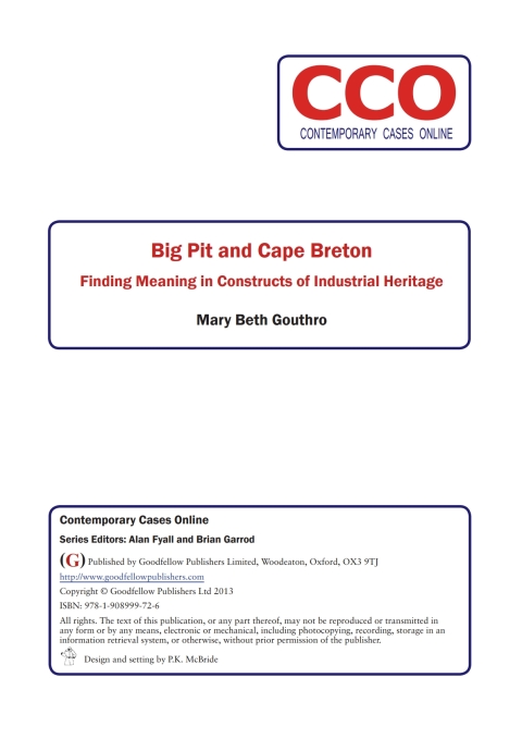 Big Pit and Cape Breton: Finding Meaning in Constructs of Industrial Heritage 
