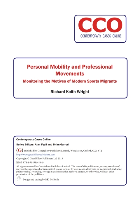 Cover image for book Personal Mobilities & Professional Movements in Sport