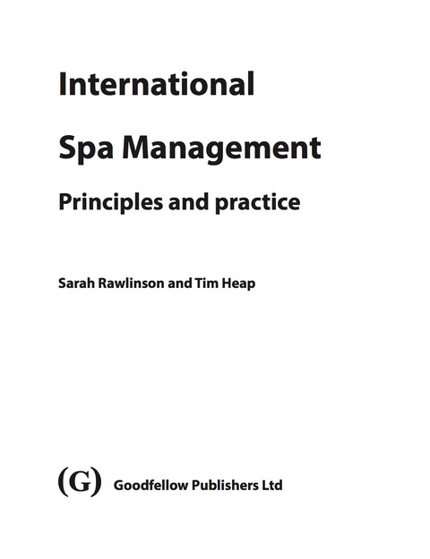 Cover image for book International Spa Management