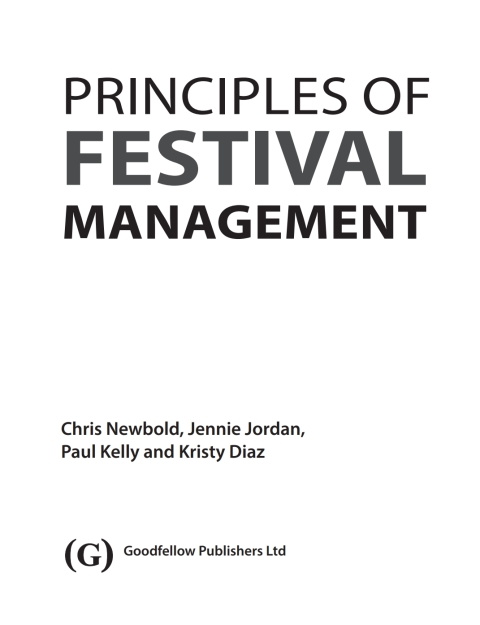 Principles of Festival Management 
