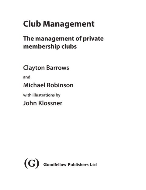 Cover image for book Club Management