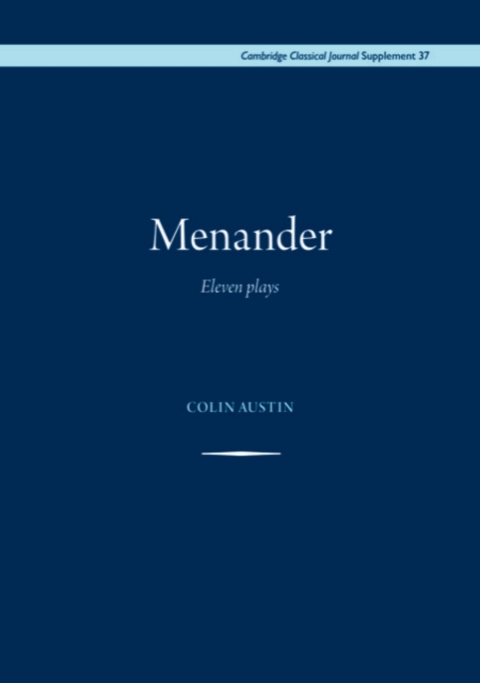 Cover image for book Menander