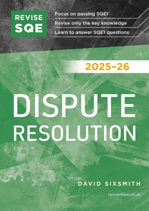 Cover image for book Revise SQE Dispute Resolution 2025/26