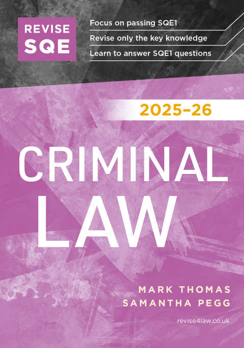 Cover image for book Revise SQE Criminal Law 2025/26