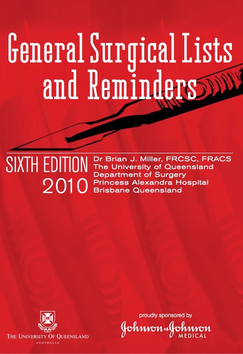 Cover image for book General Surgical Lists and Reminders