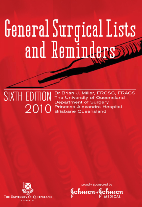 Cover image for book General Surgical Lists and Reminders