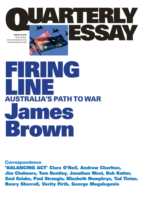 Cover image for book Quarterly Essay 62 Firing Line
