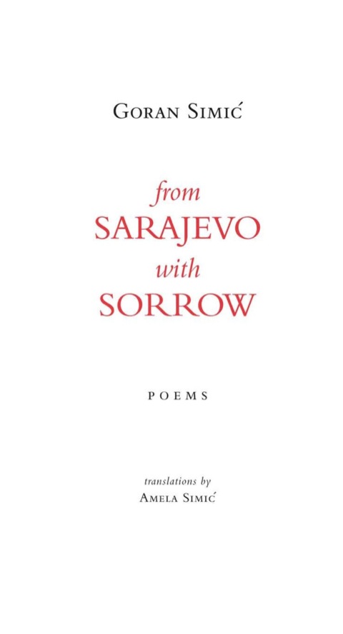 Cover image for book From Sarajevo With Sorrow