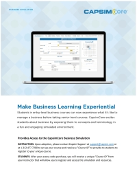 Capsimcore Business Simulation 9781933681207 9781933681207 Vitalsource