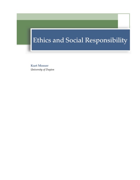 Cover image for book Ethics and Social Responsibility