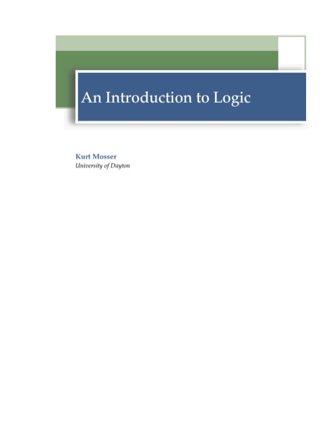 Cover image for book An Introduction to Logic