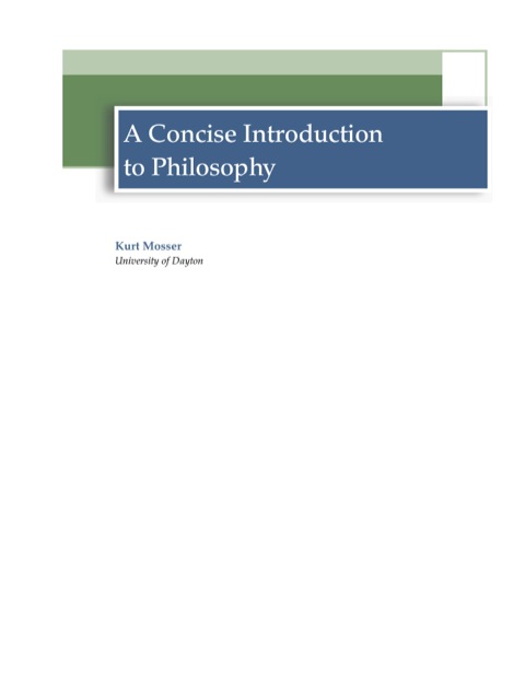 Cover image for book A Concise Introduction to Philosophy