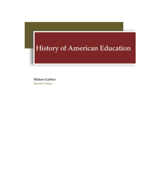 Cover image for book History of American Education