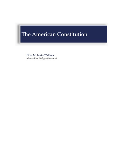 Cover image for book The American Constitution