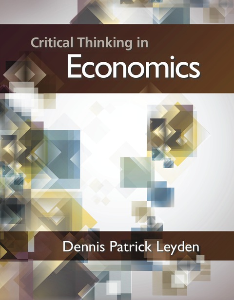 Cover image for book Critical Thinking in Economics