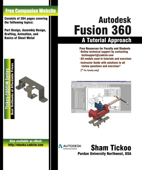 Cover image for book Autodesk Fusion 360: A Tutorial Approach