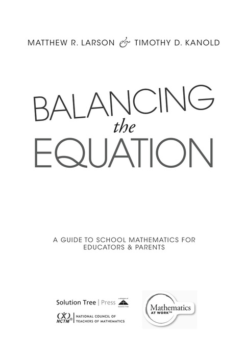 Cover image for book Balancing the Equation