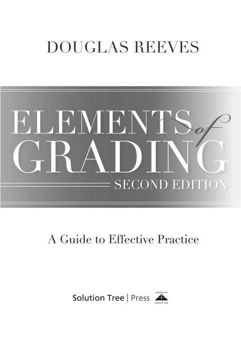 Cover image for book Elements of Grading