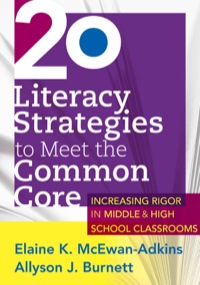 Cover image: 20 Literacy Strategies to Meet the Common Core 1st edition 9781936764280