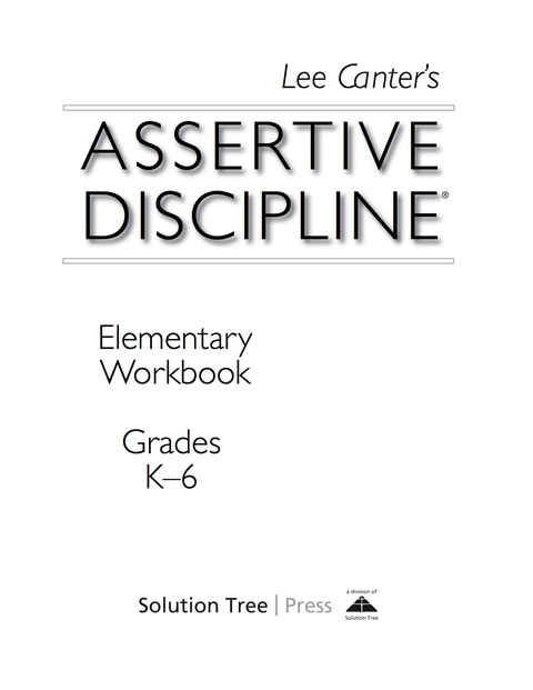 Cover image for book Assertive Discipline Elementary Workbook