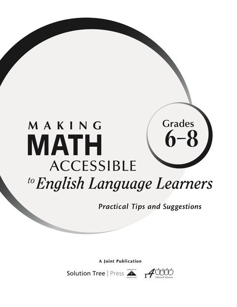 Cover image for book Making Math Accessible to English Language Learners (Grades 6-8)