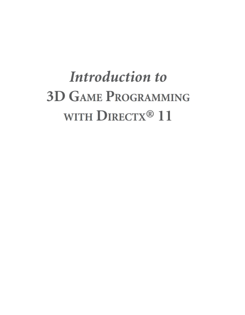 Cover image for book Introduction to 3D Game Programming with DirectX 11