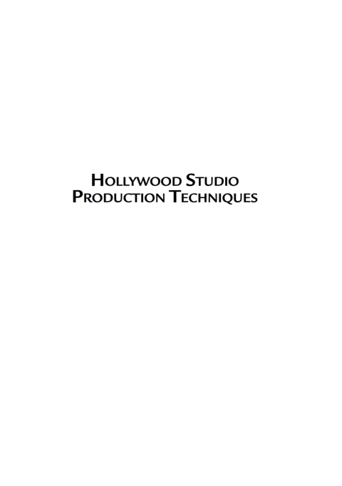 Cover image for book Hollywood Studio Production Techniques