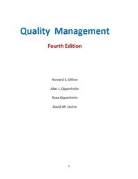 Quality Management 4th Edition