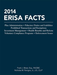 Cover image: 2014 ERISA Facts 127th edition