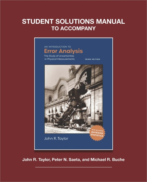 Cover image for book Student Solutions to Accompany Taylor’s An Introduction to Error Analysis