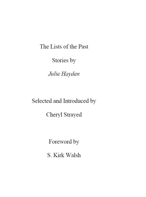 Cover image for book The Lists of the Past