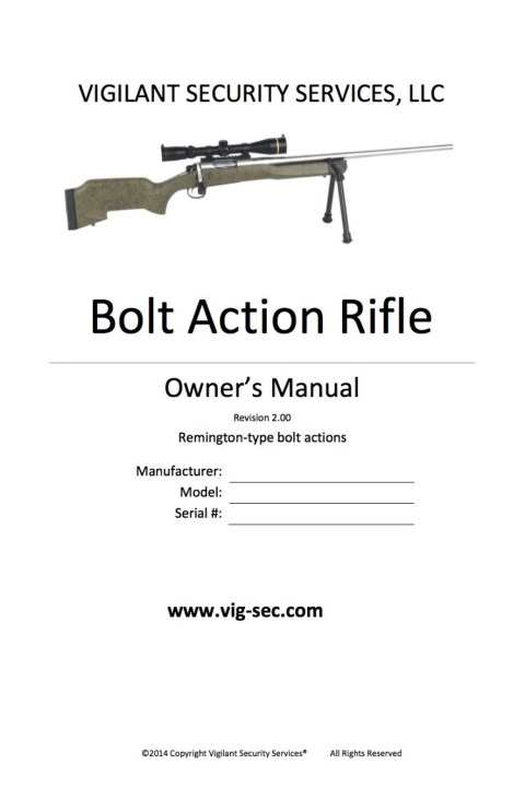 Cover image for book Bolt Action Rifle Owner's Manual