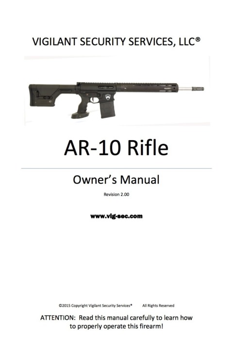 Cover image for book AR-10 Rifle Owner's Manual